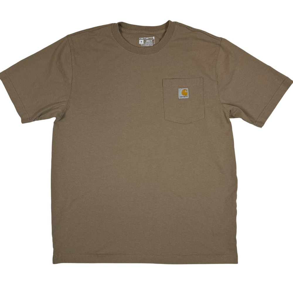 Carhartt Mens Loose Fit Short Sleeve Pocket T-Shirt Brown‎ K87-M Medium